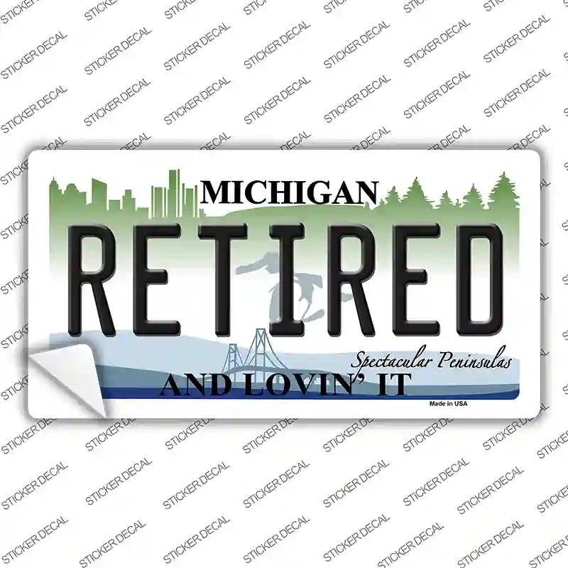 LP-4754s-S Retired Michigan State Novelty Sticker Decal - Small