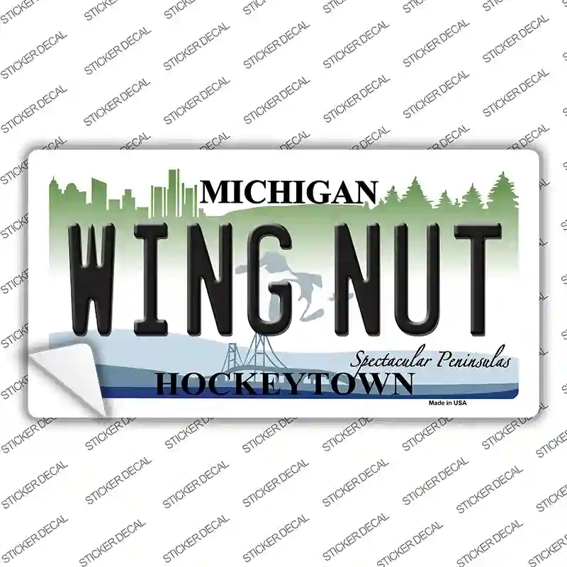 LP-4759s-XL Wing Nut Michigan State Novelty Sticker Decal - Extra Large