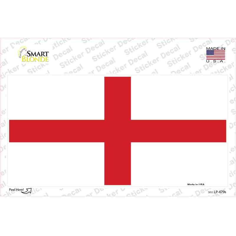 LP-479s-M England Flag Novelty Sticker Decal - Medium