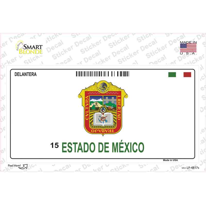 LP-4817s-M Estado De Mexico Novelty Sticker Decal - Medium