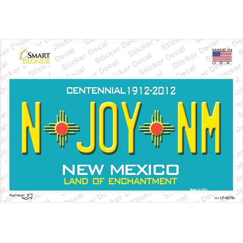 LP-6678s-M N Joy NM   Mexico Novelty Sticker Decal - Medium