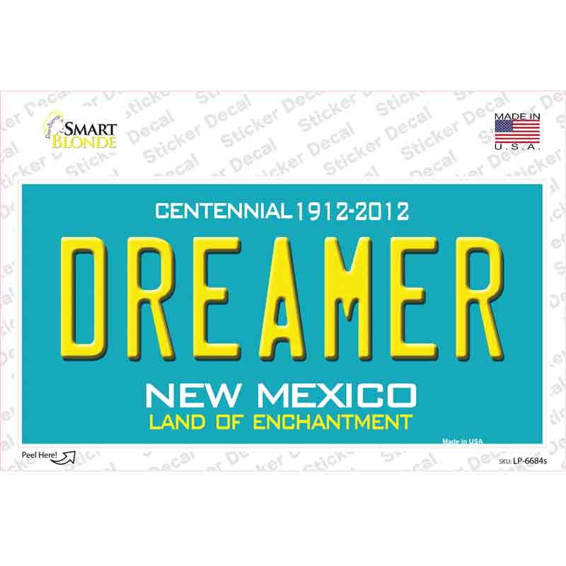 LP-6684s-M Dreamer   Mexico Novelty Sticker Decal - Medium