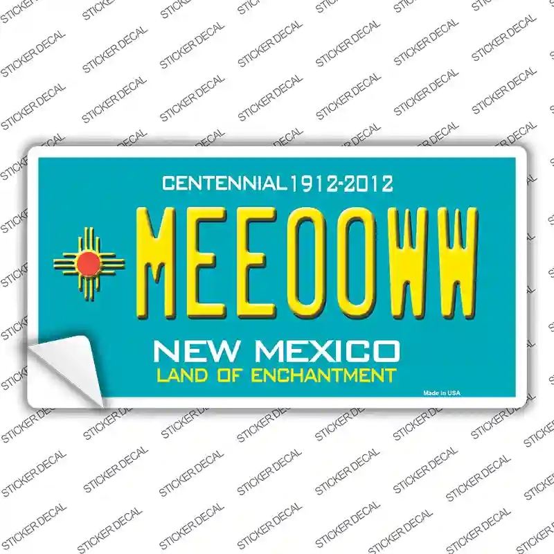 LP-6695s-S Meeooww   Mexico Novelty Sticker Decal - Small