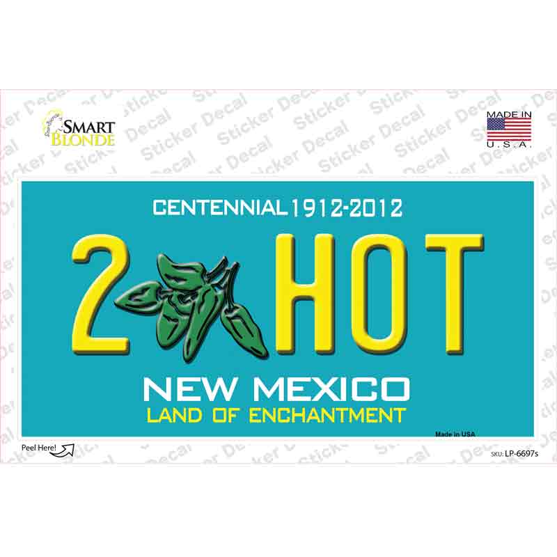 LP-6697s-M 2 Hot Green   Mexico Novelty Sticker Decal - Medium