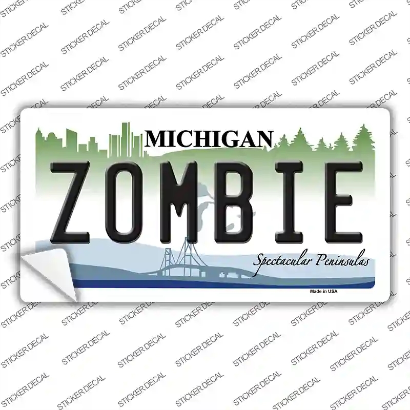 LP-6702s-S Zombie Michigan Novelty Sticker Decal - Small