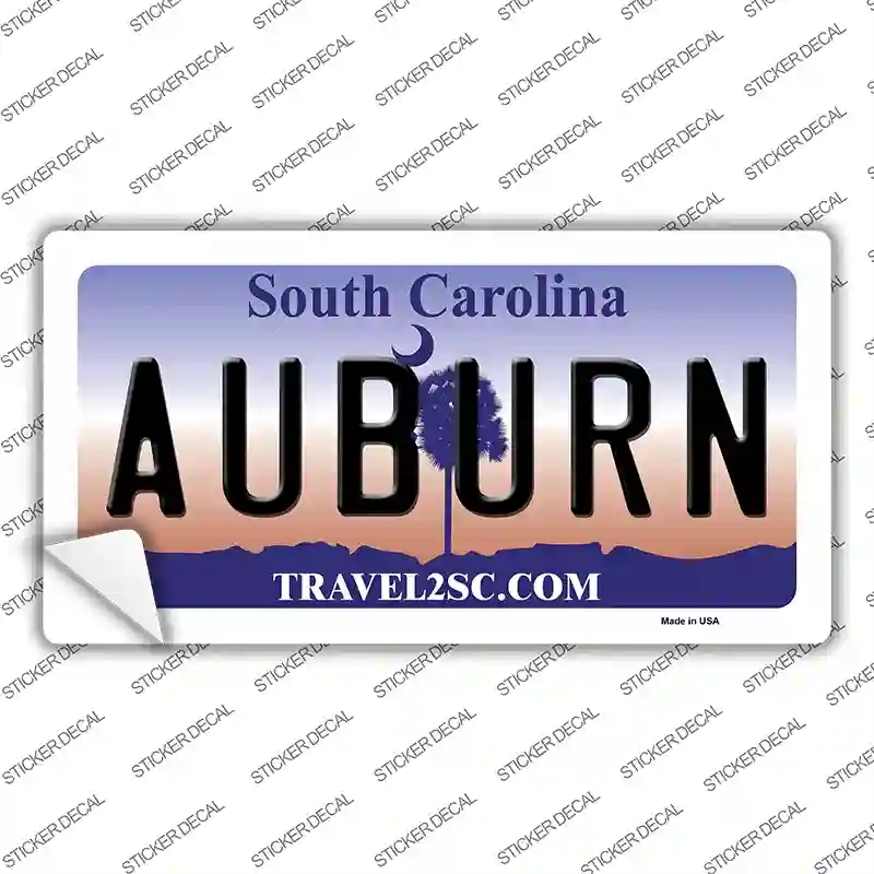 LP-6307s-L Auburn South Carolina Novelty Sticker Decal - Large