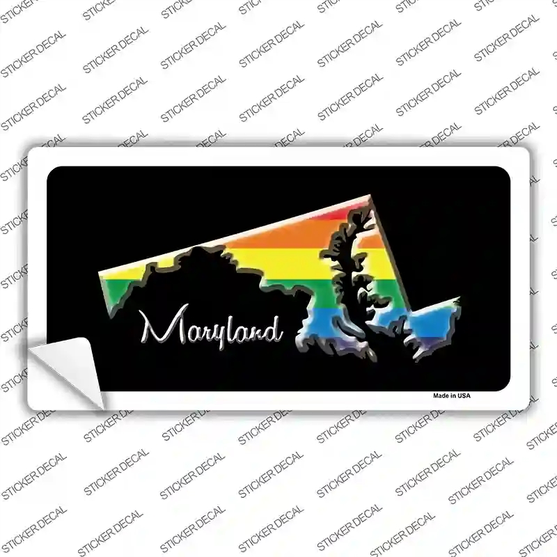 LP-6334s-S Maryland Rainbow Novelty Sticker Decal - Small