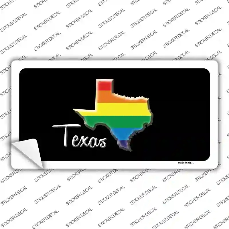 LP-6357s-L Texas Rainbow Novelty Sticker Decal - Large