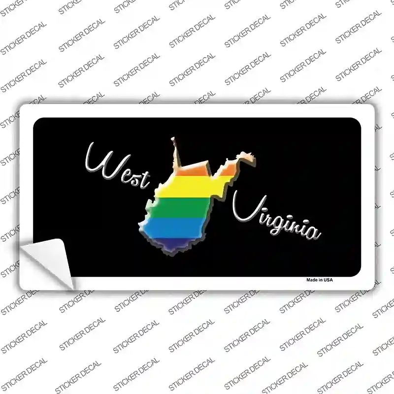LP-6362s-S West Virginia Rainbow Novelty Sticker Decal - Small