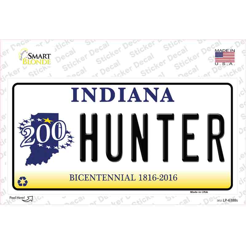 LP-6388s-M Hunter Indiana Background Novelty Sticker Decal - Medium