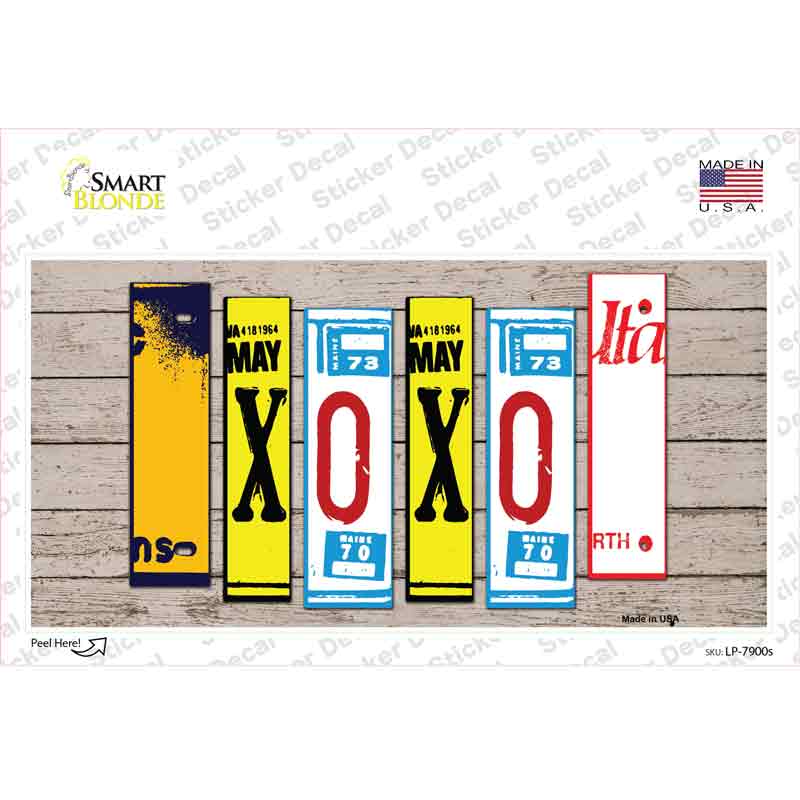 LP-7900s-M XOXO Art Novelty Sticker Decal - Medium