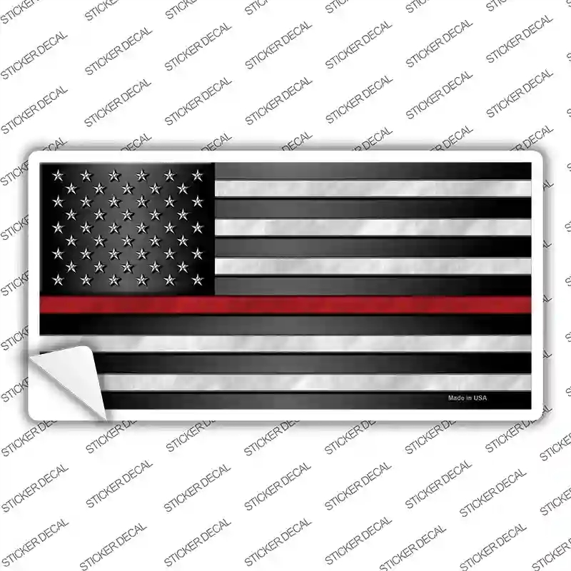 LP-7901s-S American Thin Red Line Flag Novelty Sticker Decal - Small