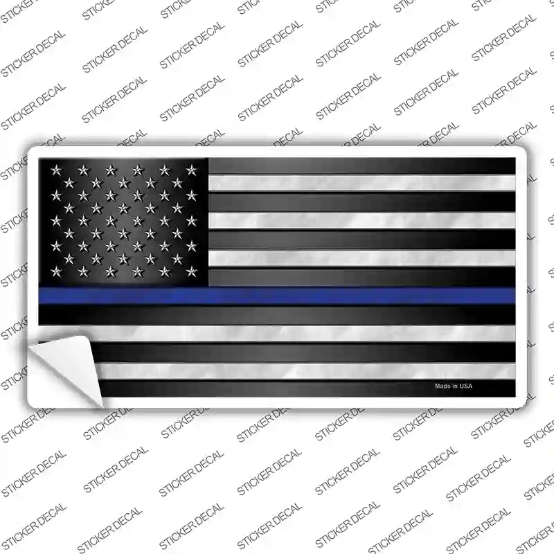 LP-7902s-XL American Thin Blue Line Flag Novelty Sticker Decal - Extra Large
