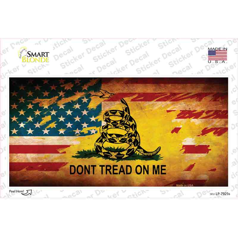 LP-7925s-M Do Not Tread on Me US Flag Novelty Sticker Decal - Medium