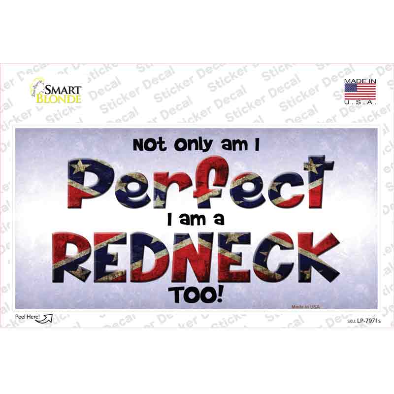 LP-7971s-M Perfect Redneck Novelty Sticker Decal - Medium