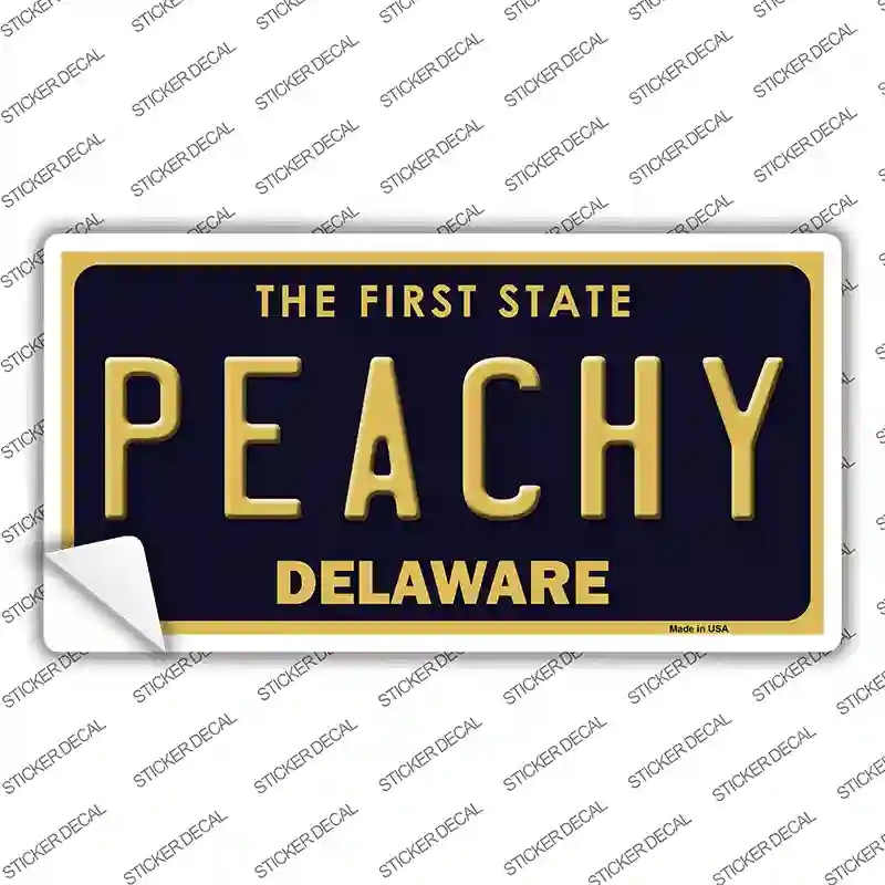 LP-6740s-XL Peachy Delaware Novelty Sticker Decal - Extra Large