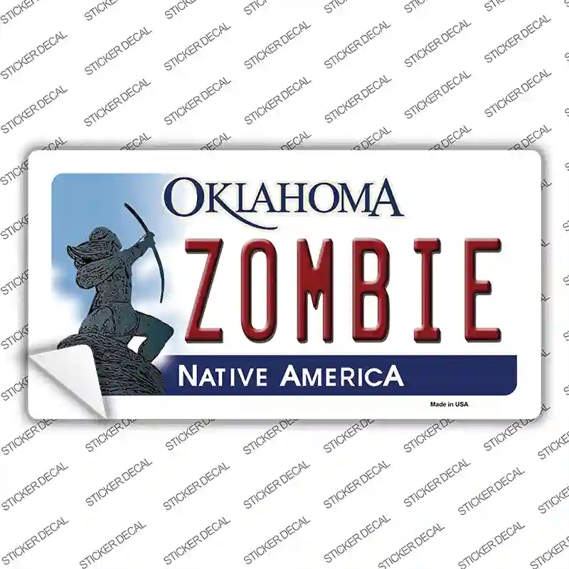 LP-6752s-XL Zombie Oklahoma Novelty Sticker Decal - Extra Large