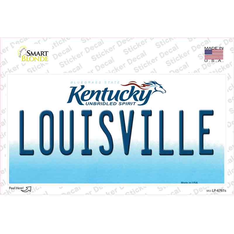 LP-6761s-M Louisville Kentucky Novelty Sticker Decal - Medium