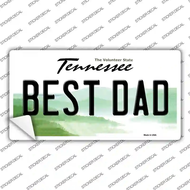 LP-6430s-L Best Dad Tennessee Novelty Sticker Decal - Large