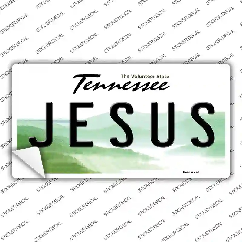 LP-6448s-L Jesus Tennessee Novelty Sticker Decal - Large