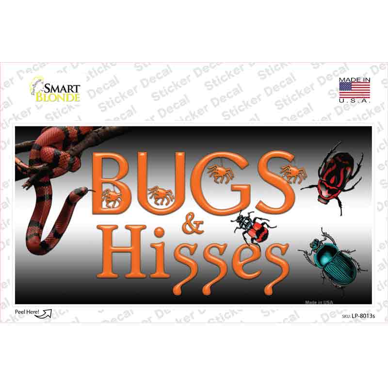 LP-8013s-M Bugs & Hisses Novelty Sticker Decal - Medium