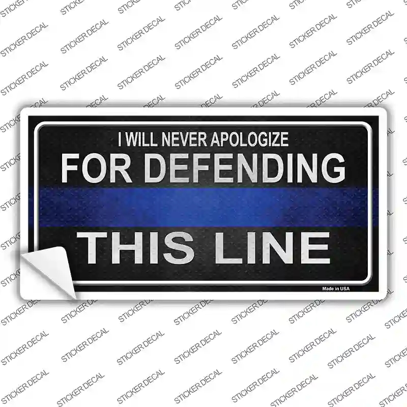 LP-8026s-S I Will Never Apologize Novelty Sticker Decal - Small