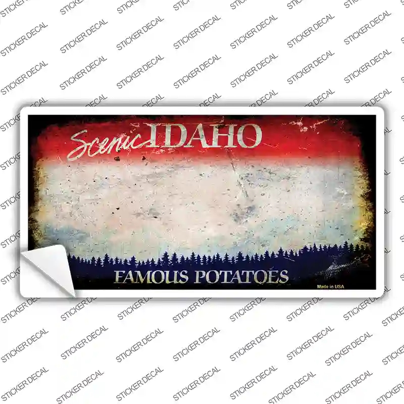 LP-8129s-S Idaho State Rusty Novelty Sticker Decal - Small