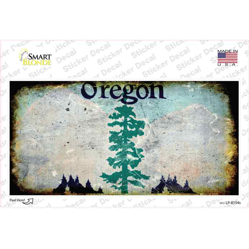 LP-8154s-M Oregon State Rusty Novelty Sticker Decal - Medium