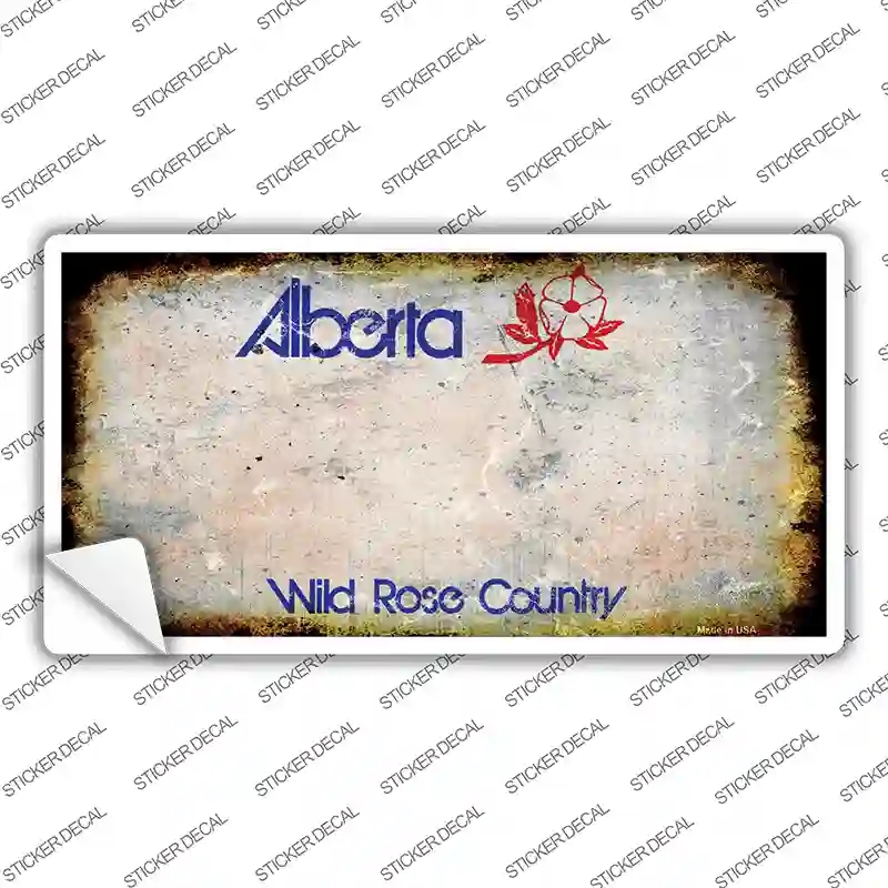 LP-8175s-S Alberta State Rusty Novelty Sticker Decal - Small