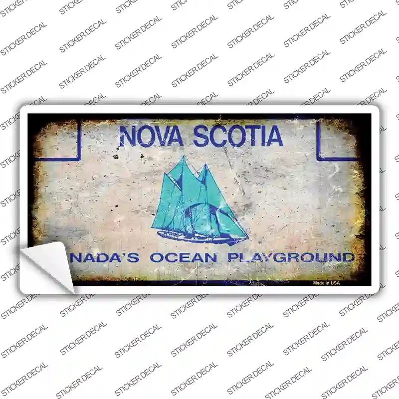 LP-8181s-XL Nova Scotia Rusty Novelty Sticker Decal - Extra Large