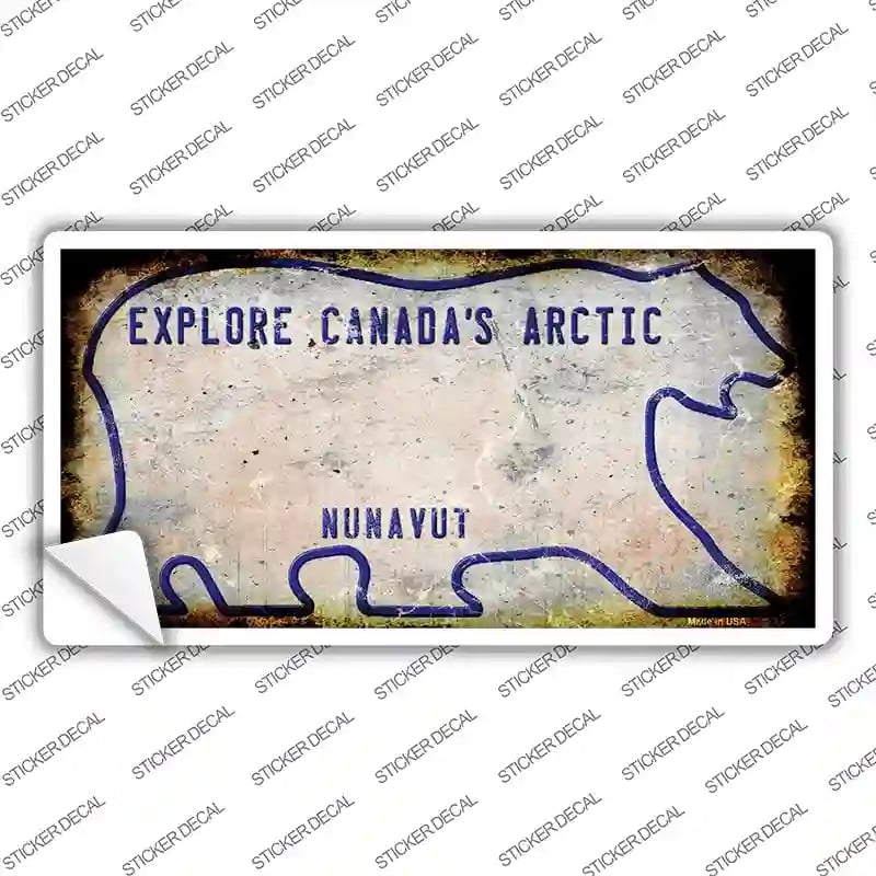LP-8182s-S Nunavut Rusty Novelty Sticker Decal - Small