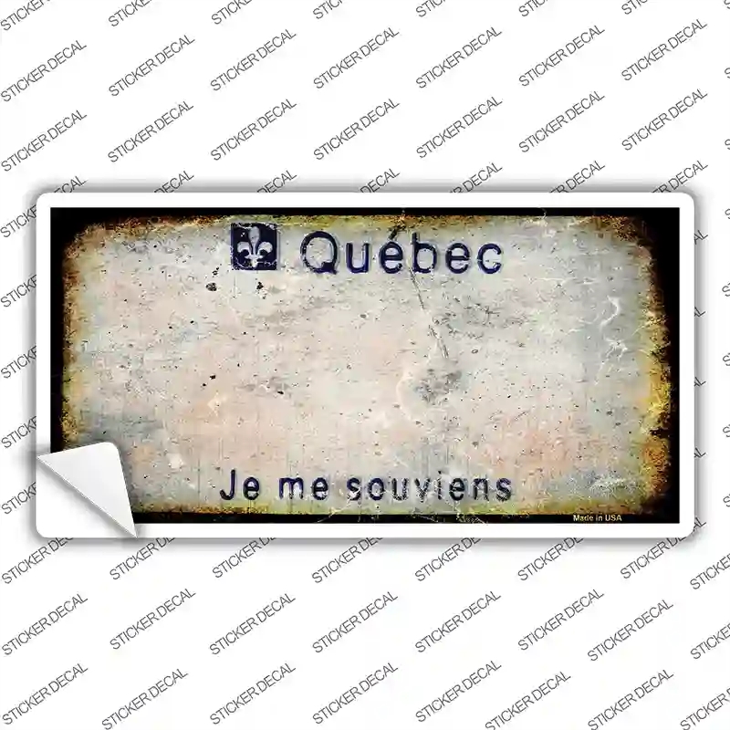 LP-8185s-XL Quebec Rusty Novelty Sticker Decal - Extra Large