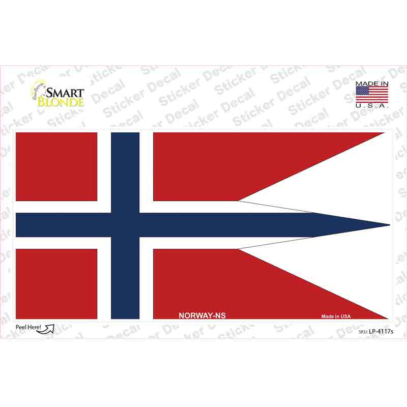LP-4117s-M Norway-NS Flag Novelty Sticker Decal - Medium