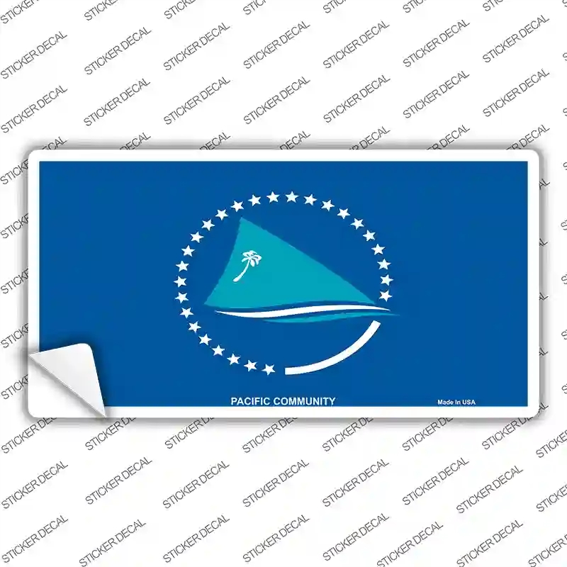 LP-4121s-S Pacific Community Flag Novelty Sticker Decal - Small