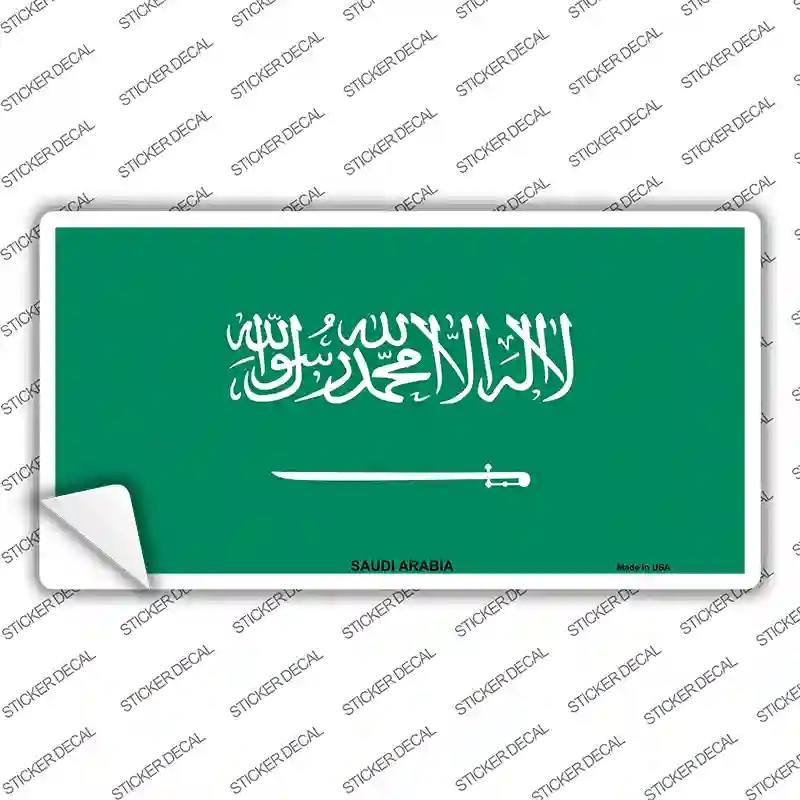 LP-4135s-L Saudi Arabia Flag Novelty Sticker Decal - Large