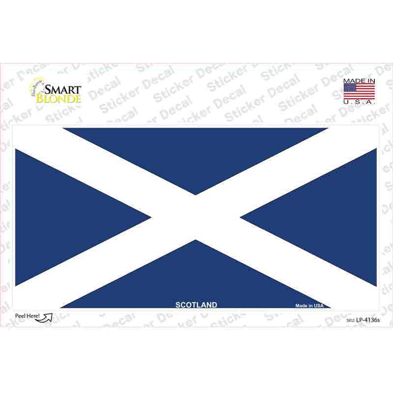 LP-4136s-M Scotland Flag Novelty Sticker Decal - Medium