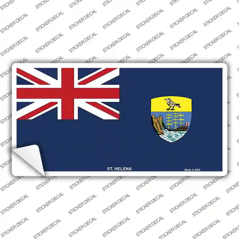 LP-4150s-S St Helena Flag Novelty Sticker Decal - Small