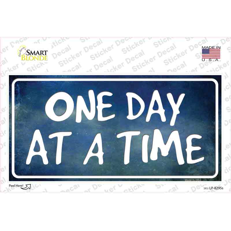 LP-8295s-M One Day At A Time Novelty Sticker Decal - Medium