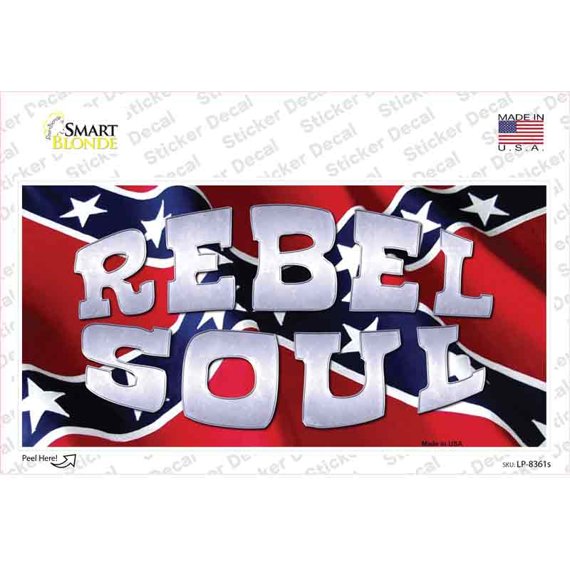 LP-8361s-M Rebel Soul Novelty Sticker Decal - Medium