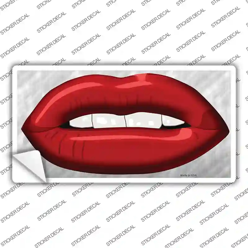 LP-8416s-L Red Lips Novelty Sticker Decal - Large