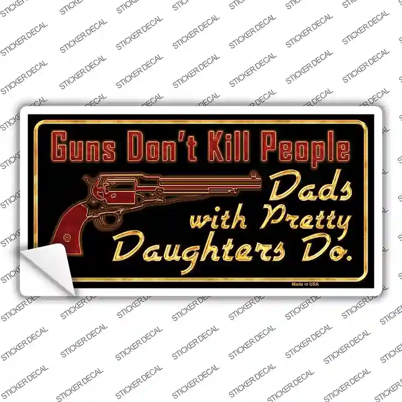 LP-8527s-XL Guns Do Not Kill People Novelty Sticker Decal - Extra Large