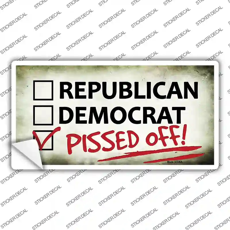LP-8643s-L Pissed Off Novelty Sticker Decal - Large