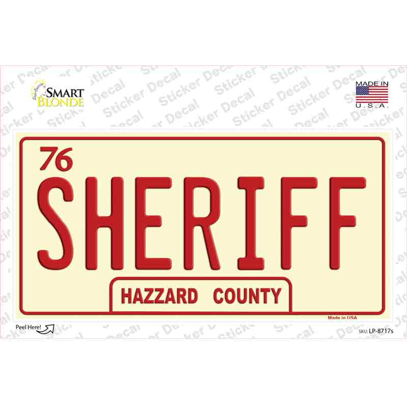 LP-8717s-M Sheriff Novelty Sticker Decal - Medium