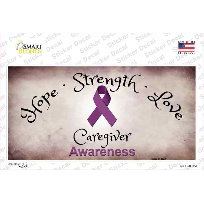 LP-8325s-M Honors Caregivers Ribbon Novelty Sticker Decal - Medium