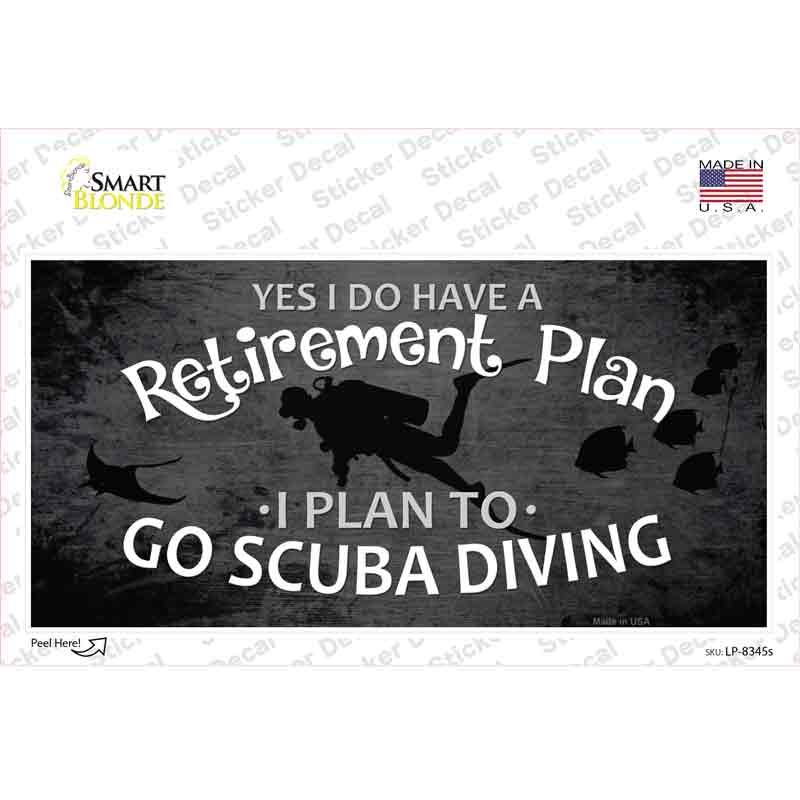 LP-8345s-M Retirement Plan Novelty Sticker Decal - Medium