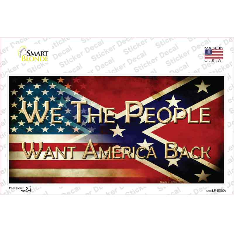 LP-8360s-M Want America Back Novelty Sticker Decal - Medium