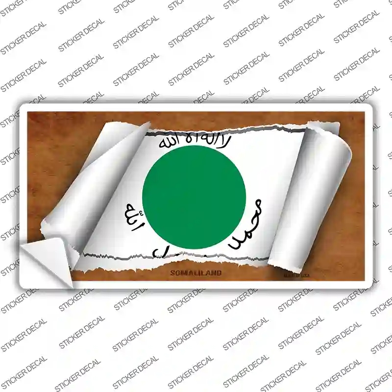 LP-9285s-XL Somaliland Flag Scroll Novelty Sticker Decal - Extra Large