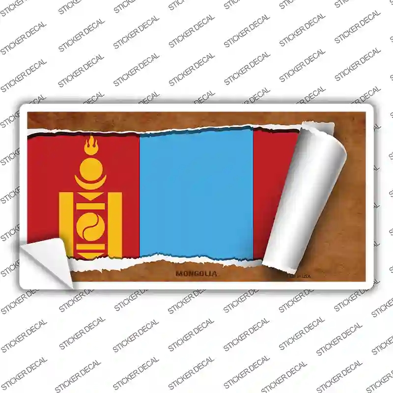 LP-9238s-S Monaco Flag Scroll 2 Novelty Sticker Decal - Small