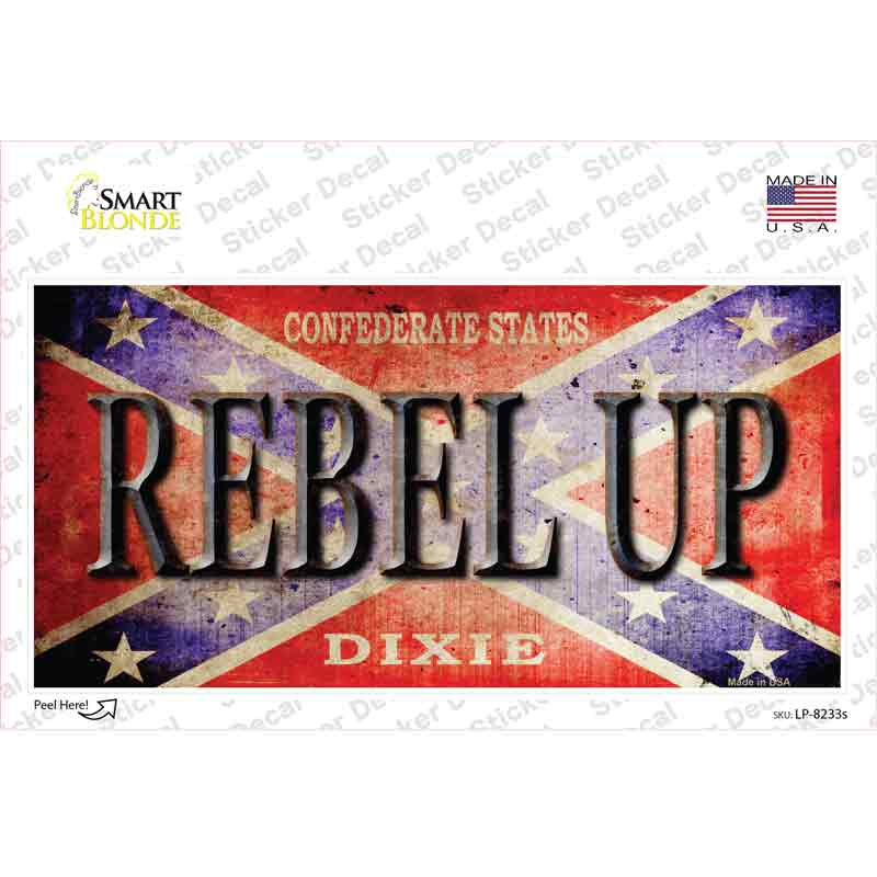 LP-8233s-M Rebel Up Novelty Sticker Decal - Medium