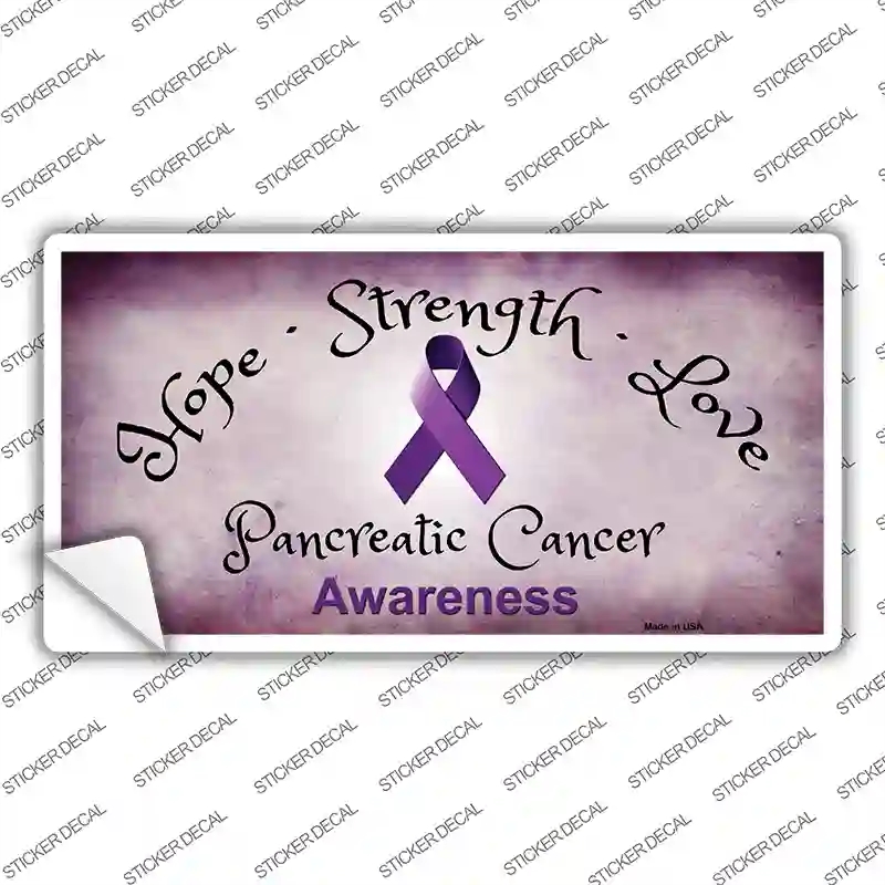 LP-8318s-S Pancreatic Ribbon Novelty Sticker Decal - Small